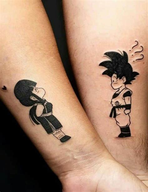 tatuajes de dragon ball para parejas|Tatuaje dragon pareja